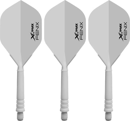 XQ Max Fenix Bar Flights White Standard - Dart Flights