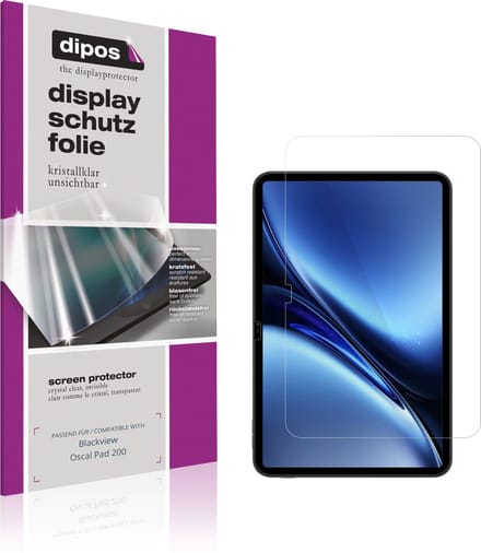 dipos – 2x Beschermfolie geschikt voor Blackview Oscal Pad 200 | Krasbestendige & heldere Screenprotector Ultra-Thin