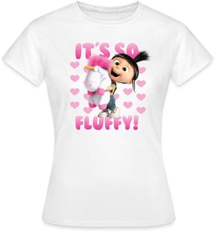 Minions Agnes It's So Fluffy Pink Met Eenhoorn T-Shirt Dames