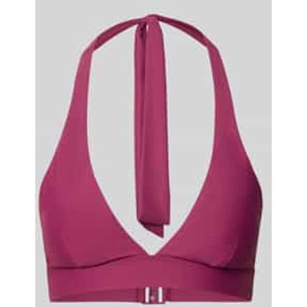 Bikinitop met labeldetail