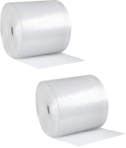 Luchtkussenfolie 50 cm x 100 m - 2 rollen transparante beschermfolie met luchtkussens