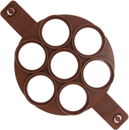 Ei Ring Silicone Bruin SILLINIE 24 cm - Kookring - Eierring - Eivorm - Rond - Pancake - Omelette