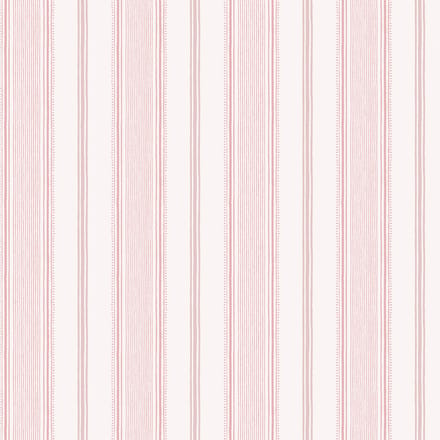 Laura Ashley Heacham Stripe Behang - Streep - 10mx52cm - Roze