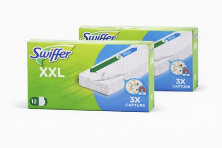 Swiffer XXL Vloerdoekjes – 24 Stuks (2x12) – 17 cm – 3X Capture