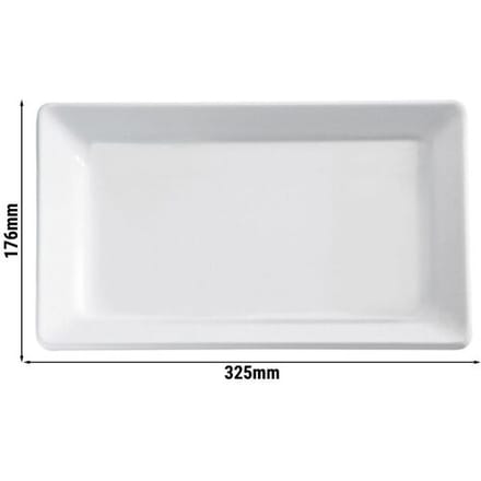 GGM Gastro (6 Stück) GN-Tablett 1/3 - PURE - Melamin - Höhe: 30mm - Weiß