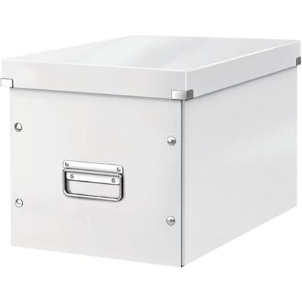 Leitz Wow Click & Store Kubus Grote Opbergdoos - 80% Gerecycled Karton - 32 x 31 x 36 cm (BxHxD) - Wit