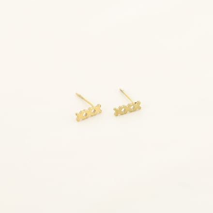 Oorbellen knopjes - Amsterdam - Goud - Kruisjes