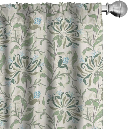 ABAKUHAUS Gordijnen – 2x75x175 cm, microvezel, meerkleurig, halfdonker
