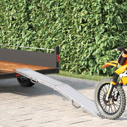 vidaXL Inklapbare ramp 200kg per ramp Zilver 186 x 23 x 4,5 cm