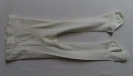 Maillot Kousenbroek - Collant - Meisje - wit -Effen- 12/ 24 maanden