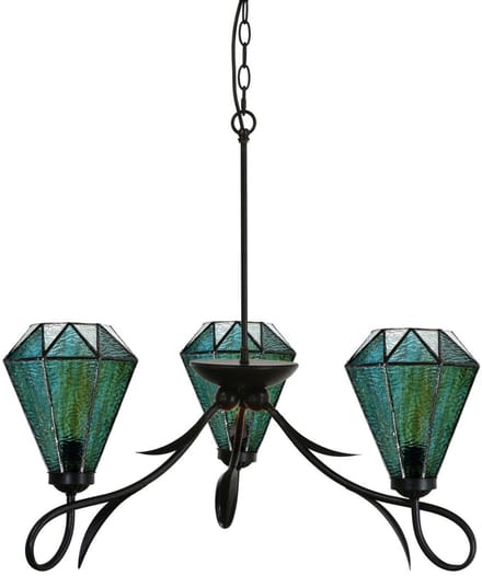 3 lichts Kroonluchter Lovely Arata Green - Art Deco Trade