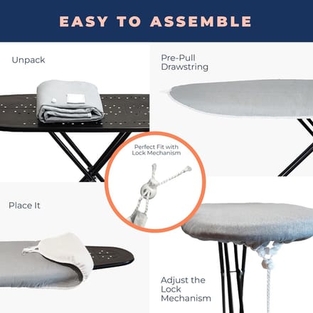 Strijkplankhoes met Pad - Extra Dikke, Hittebestendige en Antislip Bekleding