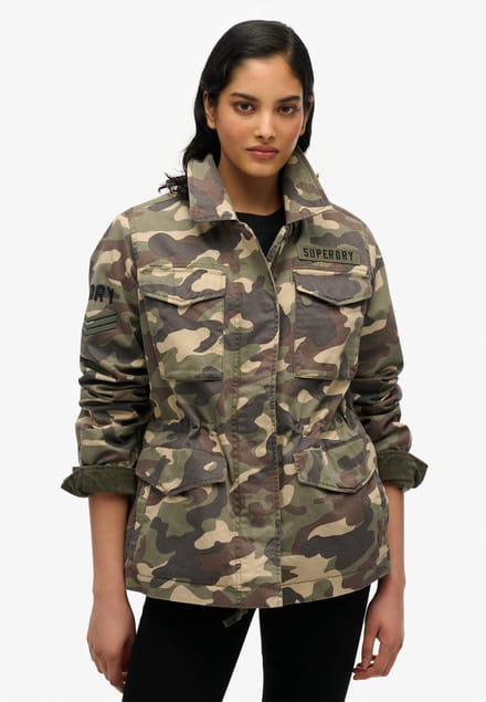 Superdry - M65 Military jack met versieringen - Dames - Buitenjassen