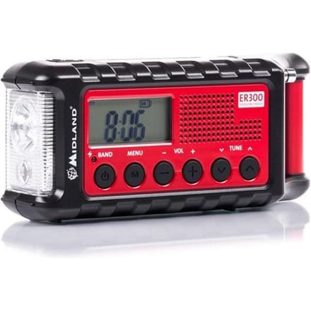 Midland ER-300 AM-FM radio met USB en zonnecellen