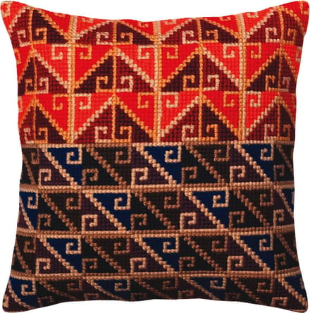 Kussen borduurpakket Peruvian ornament - Collection d'Art