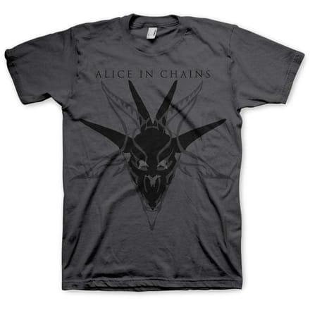 Alice In Chains - Black Skull Heren T-shirt - S - Grijs