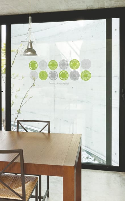 Decoratieve muurstickers - Moderne groene en grijze cirkelstickers