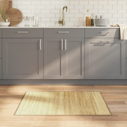 vidaXL - Vloerkleed - rechthoekig - 70x100 - cm - bamboe - lichtnaturel
