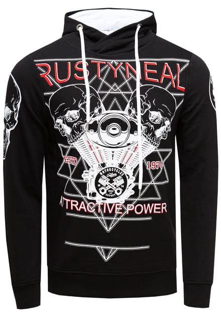 Sweatshirt met rockerprint