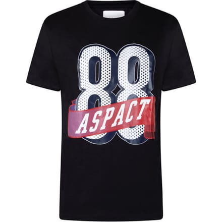 Aspact 88 Tee Black Größe: S | Bedruckte T-Shirts Outlet | Herren | Schwarz