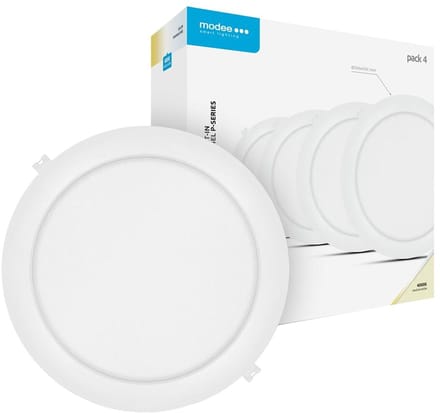 Modee LED Paneel Rond Inbouw - 24W - 2640lm - 29.4x2.9cm - 4000K - Neutraal Wit - 4 stuks