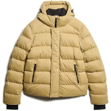 Superdry - Onze Sport-pufferjas van microvezel met capuchon - Heren - Gewatteerde jassen
