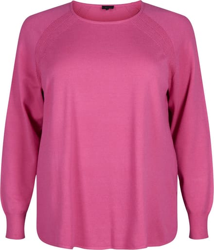ZIZZI MELLA L/S PULLOVER Dames Blouse - Rose - Maat M (46-48)