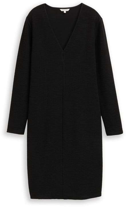 Tom Tailor - Jurk met glittereffect - Maat 42 - deep black