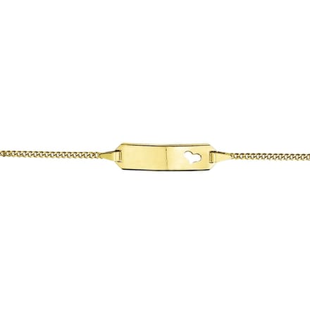9k Graveerarmband Hart Plaat 5,0 Mm