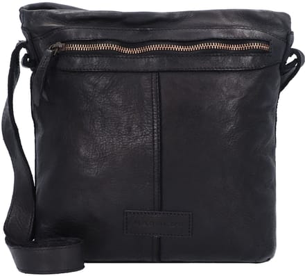HAROLD'S Leren Schoudertas Submarine Crossbag Black Zwart