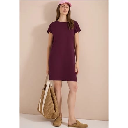 Knielange jersey jurk