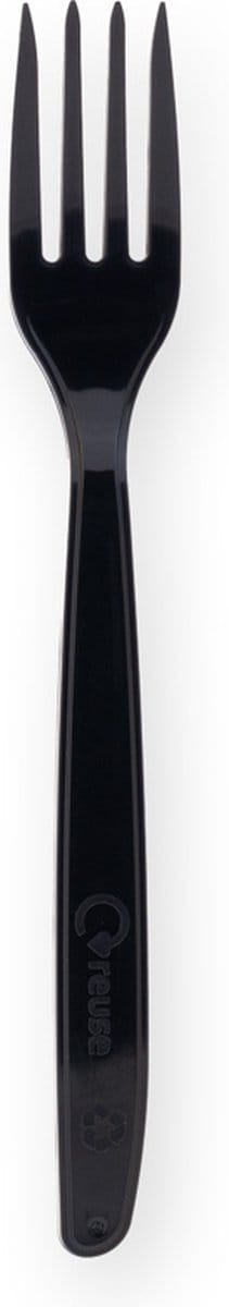 Vorken herbruikbaar, PP 18,5 cm zwart (100 stuks) met reuse op handvat!!!