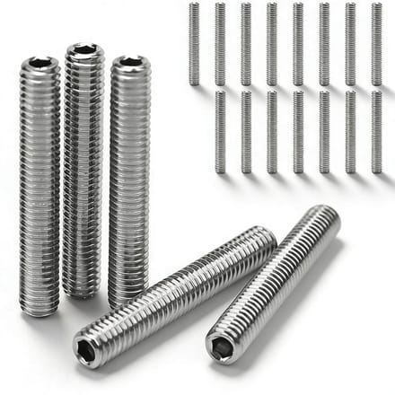 Set van 20 Verstelbare Schroeven M6 RVS 40 mm voor Montage en Meubels