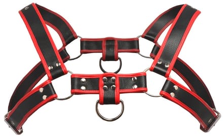bulldog harnas - rood