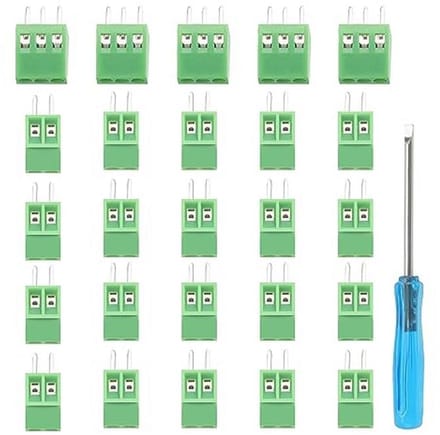 25 Stuks PCB Mount Schroef Klemmenblok - 2.54mm 2 Pin / 3 Pin Terminal Connectoren voor Arduino DIY Project