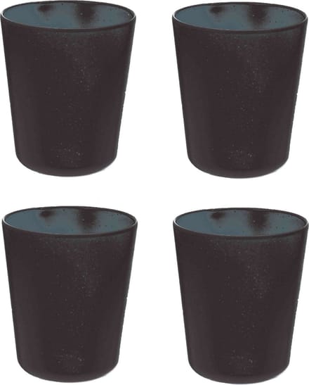 Excellent Houseware - Onbreekbare bekers - 8x - grijs - melamine - 450 ml