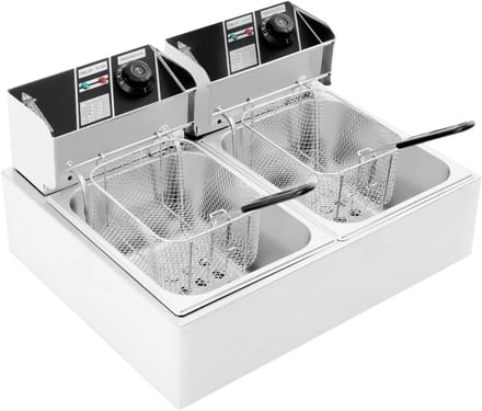 Frituurpan dubbel - Frituurpan - Zilver - 60cm x 51cm x 39cm