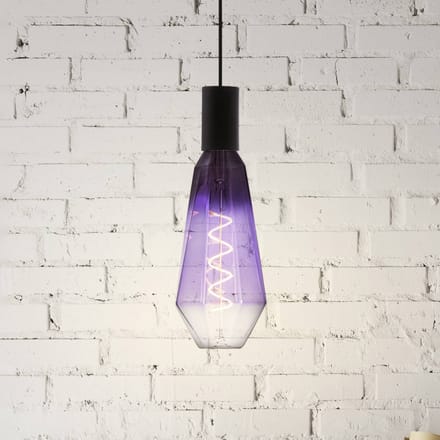 Eglo Ledfilamentlamp T100 Spiral - Paars - D10cm - Dimbaar - Warm Wit - E27 - 4w
