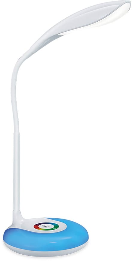 LED Bureaulamp - Braytron - 5W 400lm - Helder/Koud Wit 5000K + RGB - Dimbaar - Wit
