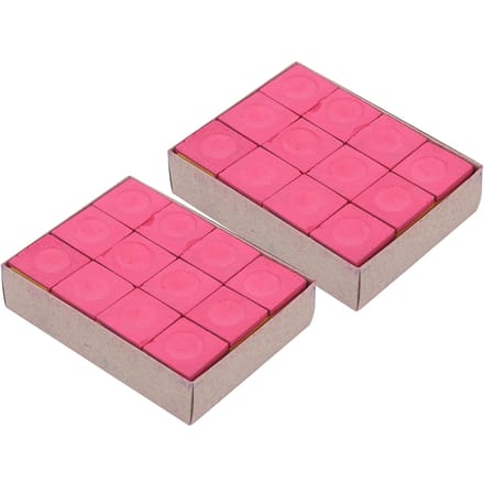 24 stuks NoSlip Keutopkrijt Biljart Pool Keu Droog Krijt Accessoire Keu Krijt(Rood ) pink