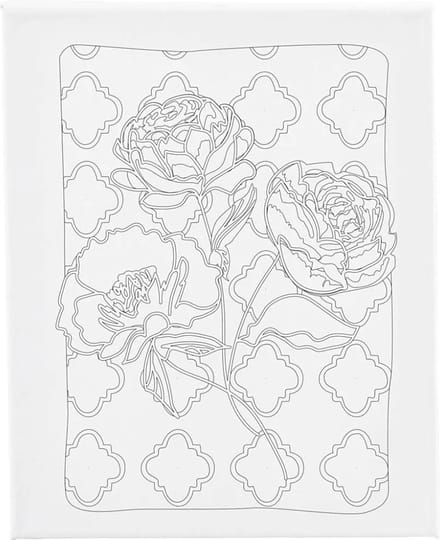 Creativ Company Schildercanvas met print Rozen 24x30 cm