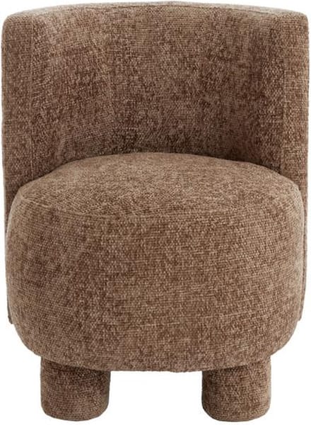 Light & Living Fauteuil Kamova Chenille - Donkerbruin