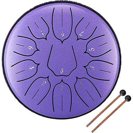 6 inch 11-Tone Steel Tongue Drum Handpan Drums met drumstokken Percussie Muziekinstrumenten paars
