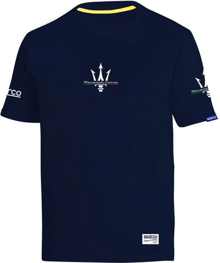 Sparco Maserati T-Shirt - Marineblauw/Wit