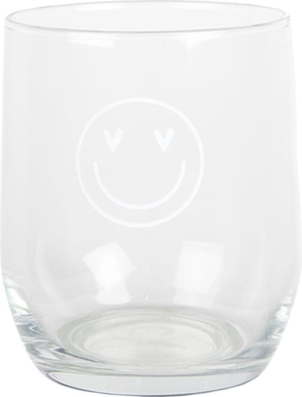 Clayre & Eef Waterglas 300 ml Transparant Glas smile