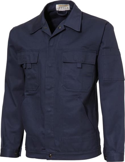Ultimate Workwear - Standaard werkjas/jack (battledress) KREMS- 100% katoen 320gr/m2 - extra stevig - Blauw (Marine/Navy)