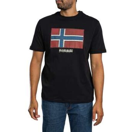 Napapijri Vlag Tiki T-Shirt, Zwart
