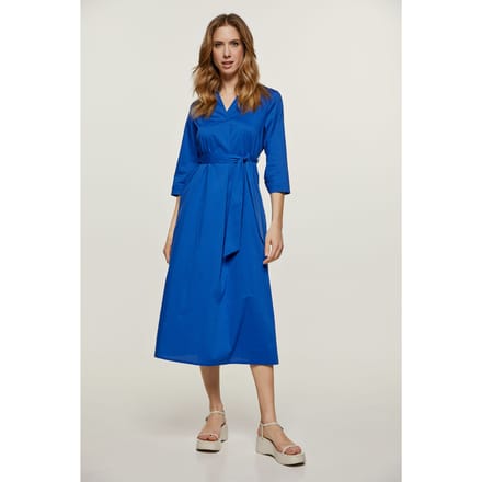 Midi Royal Blue Jurk met Riem