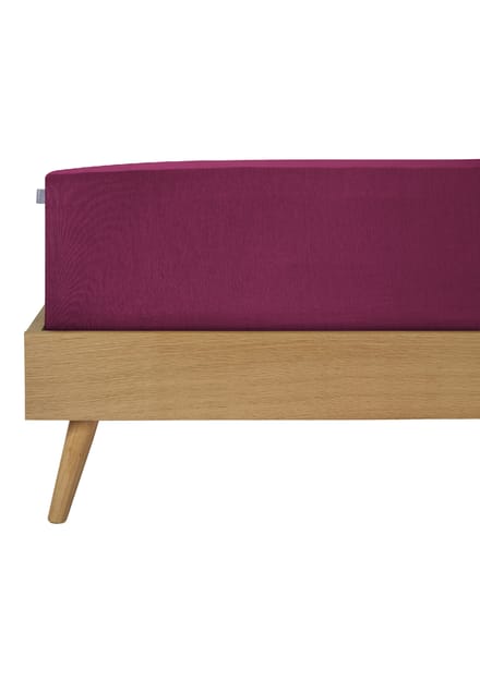 Hoeslaken van jersey, kleur bessenrood - SCHIESSER Home 100*200
