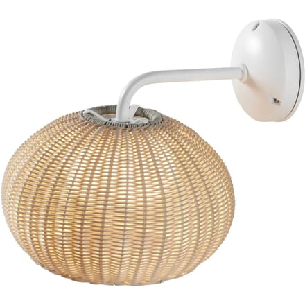 Bover LED buiten wandlamp Garota, wit/ivoorkleurig, 27 cm